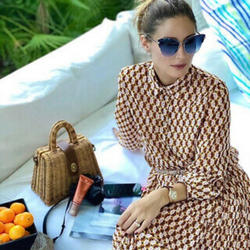 ZARA Limited Geometric Long Sleeved Maxi Dress